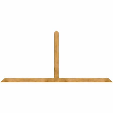 Ekena Millwork Portland Rough Sawn Timber Gable Bracket, Western Red Cedar, 108"W x 49"H x 2"D x 4"F, 11/12 Pitch GBW108X49X0204POR00RWR